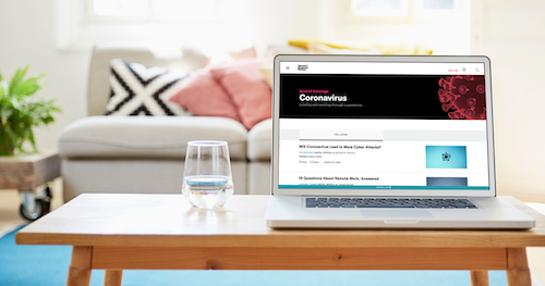 COVID-19 update on laptop