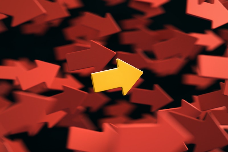 Yellow Arrow and Red Arrows