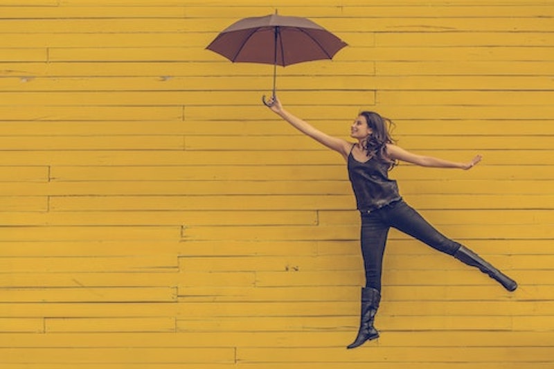 Woman holding an umbrella