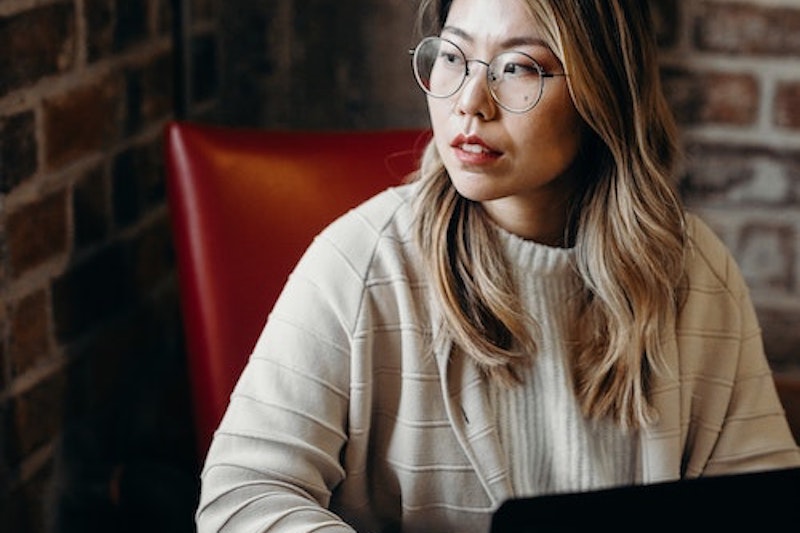 Woman in deep thought