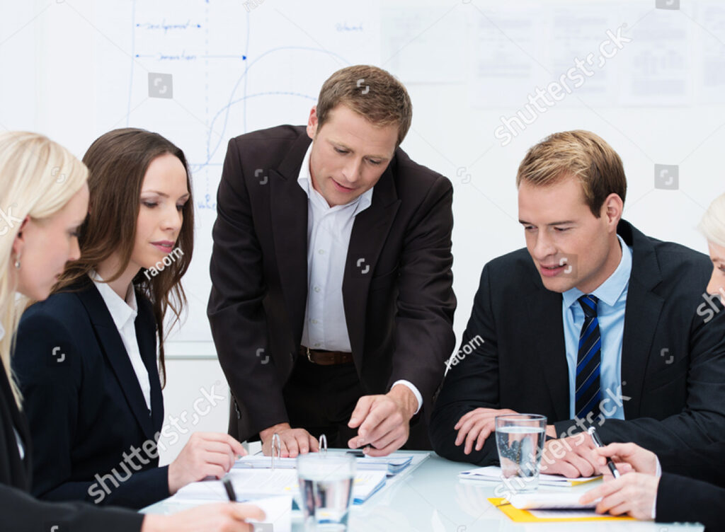 Team gathering around for a meeting